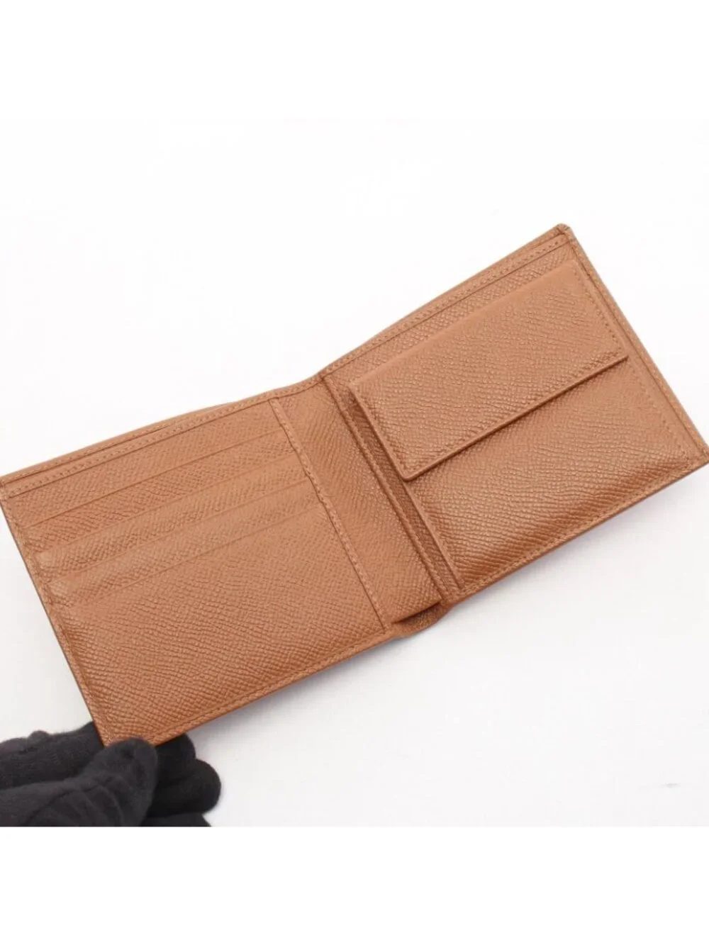 Bvlgari Bifold Wallet Brown Leather